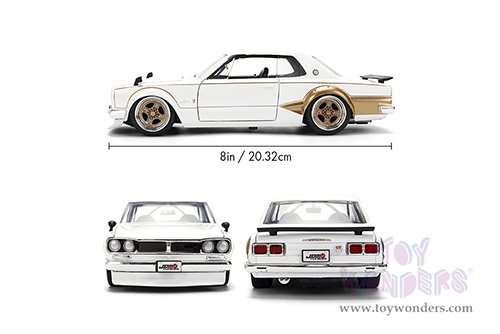 Jada Toys JDM Tuners™ - Nissan Skyline GT-R (1971, 1/24, diecast model car, White/Gold) 37021