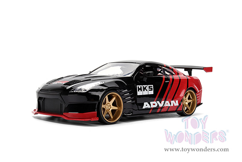 Jada Toys JDM Tuners™ - Nissan GT-R Ben Sopra HKS "Advan" (2009, 1/24, diecast model car, Black/Red) 37022