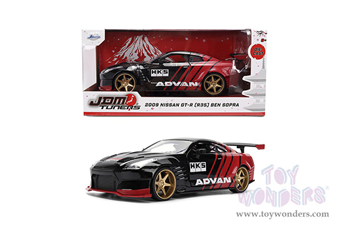 Jada Toys JDM Tuners™ - Nissan GT-R Ben Sopra HKS "Advan" (2009, 1/24, diecast model car, Black/Red) 37022