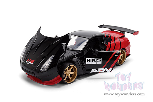 Jada Toys JDM Tuners™ - Nissan GT-R Ben Sopra HKS "Advan" (2009, 1/24, diecast model car, Black/Red) 37022