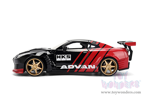 Jada Toys JDM Tuners™ - Nissan GT-R Ben Sopra HKS "Advan" (2009, 1/24, diecast model car, Black/Red) 37022