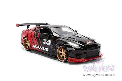 Jada Toys JDM Tuners™ - Nissan GT-R Ben Sopra HKS "Advan" (2009, 1/24, diecast model car, Black/Red) 37022