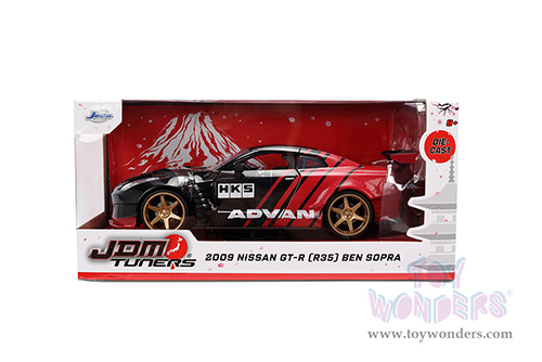 Jada Toys JDM Tuners™ - Nissan GT-R Ben Sopra HKS "Advan" (2009, 1/24, diecast model car, Black/Red) 37022