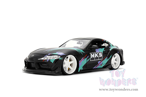 Jada Toys JDM Tuners™ - Toyota GR Supra HKS (2020, 1/24, diecast model car, Matte Black/Green) 37023