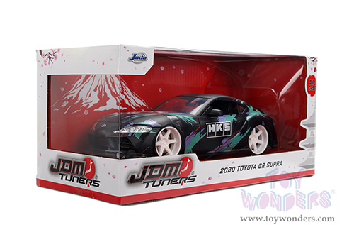 Jada Toys JDM Tuners™ - Toyota GR Supra HKS (2020, 1/24, diecast model car, Matte Black/Green) 37023