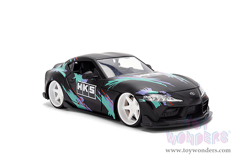Jada Toys JDM Tuners™ - Toyota GR Supra HKS (2020, 1/24, diecast model car, Matte Black/Green) 37023