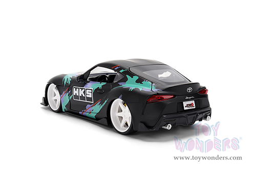 Jada Toys JDM Tuners™ - Toyota GR Supra HKS (2020, 1/24, diecast model car, Matte Black/Green) 37023