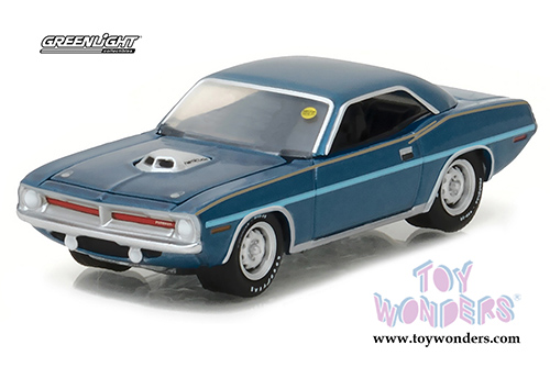 Greenlight - Mecum Auctions Series 1 | Plymouth Hemi&reg; 'Cuda (1970, 1/64 scale diecast model car, Jamaica Blue) 37110D/48