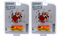 Greenlight - Norman Rockwell™ Delivery Vehicles Series 1 |  Volkswagen Type-2 Panel Van - Norman's Toy Shop (1969, 1/64 scale die cast model car, Yellow/Red) 37150D/48