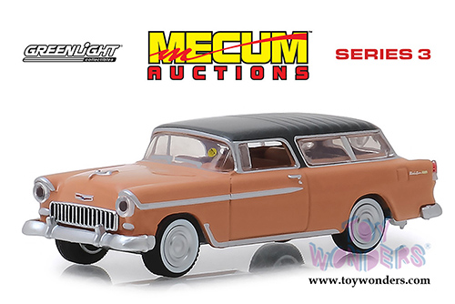 Greenlight - Mecum&trade; Auctions Collector Cars Series 3 | Chevrolet&reg; Nomad - Las Vegas 2018 (1955, 1/64 scale diecast model car, Coral/Shadow Gray) 37170A/48