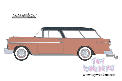 Greenlight - Mecum&trade; Auctions Collector Cars Series 3 | Chevrolet&reg; Nomad - Las Vegas 2018 (1955, 1/64 scale diecast model car, Coral/Shadow Gray) 37170A/48