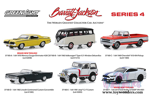Greenlight - Barrett Jackson Scottsdale Edition Series 4 (1/64 scale diecast model car, Asstd.) 37180/48