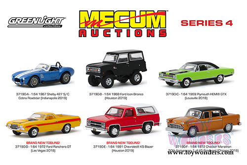 Greenlight - Mecum&trade; Auctions Collector Cars Series 4 (1/64 scale diecast model car, Asstd.) 37190/48