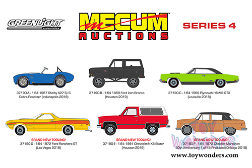 Greenlight - Mecum&trade; Auctions Collector Cars Series 4 (1/64 scale diecast model car, Asstd.) 37190/48