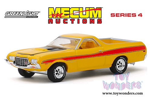 Greenlight - Mecum&trade; Auctions Collector Car Series 4 | Ford Ranchero GT - Las Vegas 2018 (1972, 1/64 scale diecast model car, Yellow/Red) 37190D/48