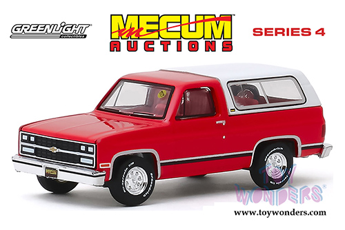 Greenlight - Mecum&trade; Auctions Collector Car Series 4 | Chevrolet&reg; K5 Blazer - Houston 2019 (1991, 1/64 scale diecast model car, Red/White) 37190E/48