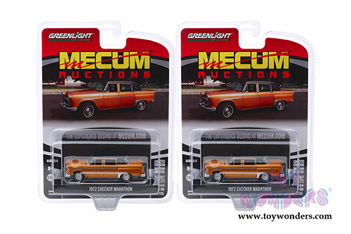 Greenlight - Mecum™ Auctions Collector Car Series 4 | 1972 Checker Marathon 50th Anniversary - Chicago 2018 (1972, 1/64 scale diecast model car, Copper/Black) 37190F/48