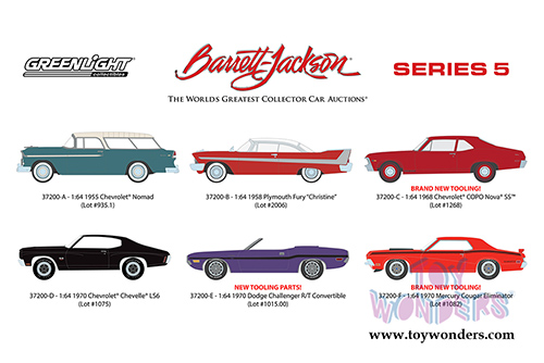 Greenlight - Barrett Jackson Scottsdale Edition Series 5 (1/64 scale diecast model car, Asstd.) 37200/6