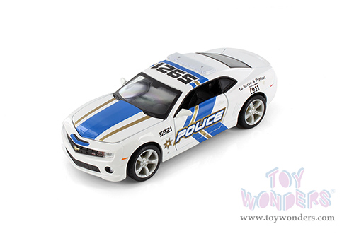 Showcasts® Collectibles - Chevrolet® Camaro® SS RS Police (2010, 1/24 scale diecast model car, White/Blue stripes) 37208 MAP: $19.99