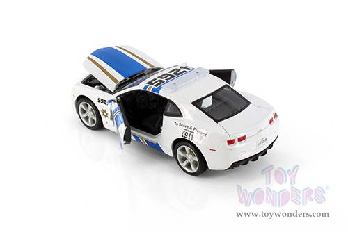 Showcasts® Collectibles - Chevrolet® Camaro® SS RS Police (2010, 1/24 scale diecast model car, White/Blue stripes) 37208 MAP: $19.99