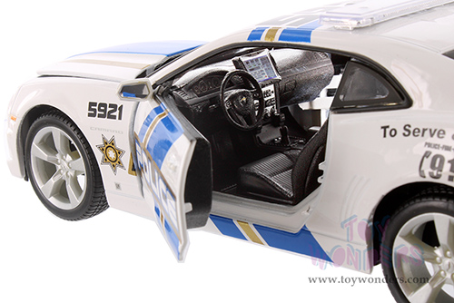 Showcasts® Collectibles - Chevrolet® Camaro® SS RS Police (2010, 1/24 scale diecast model car, White/Blue stripes) 37208 MAP: $19.99