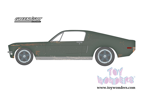 Greenlight - Mecum&trade; Auctions Collector Car Series 5 | Ford Mustang GT "Bullitt" (Kissimmee 2020 Lot #F150) (1968, 1/64 scale diecast model car, Green) 37210A/48