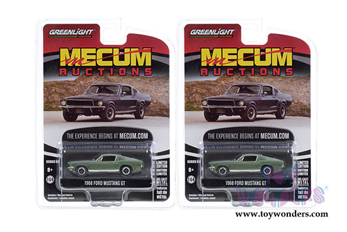 Greenlight - Mecum&trade; Auctions Collector Car Series 5 | Ford Mustang GT "Bullitt" (Kissimmee 2020 Lot #F150) (1968, 1/64 scale diecast model car, Green) 37210A/48