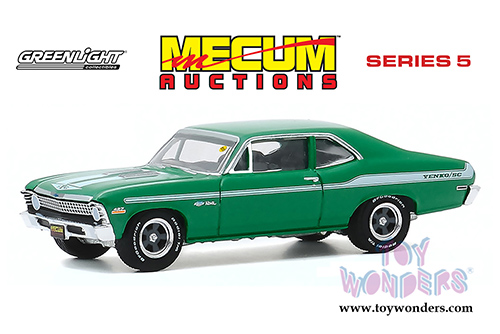 Greenlight - Mecum&trade; Auctions Collector Car Series 5 | Chevrolet&reg; Nova&reg; (Kissimmee 2020 Lot #J19) (1971, 1/64 scale diecast model car, Green) 37210E/48