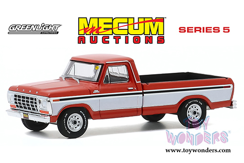 Greenlight - Mecum&trade; Auctions Collector Car Series 5 | Ford F-250 Custom (Davenport 2019 Lot #K18)(1978, 1/64 scale diecast model car, Red/White) 37210F/48