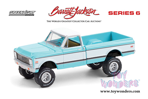 Greenlight - Barrett Jackson Scottsdale Series 6 | Chevrolet&reg; K10 4X4 Pickup (Lot# 764.1) (1972, 1/64 scale diecast model car, Turquoise) 37220D/48