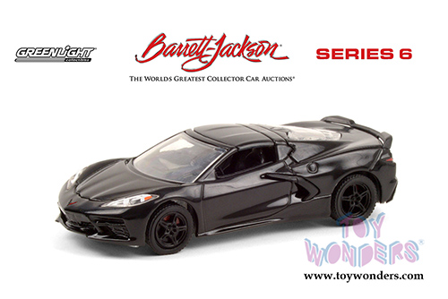 Greenlight - Barrett Jackson Scottsdale Series 6 | Chevrolet&reg; Corvette C8 Stingray VIN #001 (Lot #3007) (2020, 1/64 scale diecast model car, Black) 37220F/48