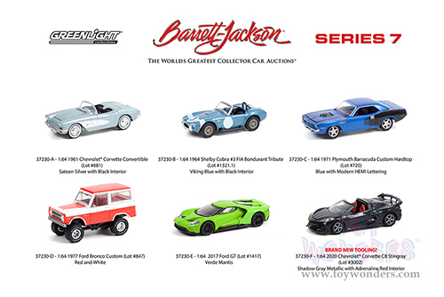Greenlight - Barrett Jackson Scottsdale Edition Series 7 (1/64 scale diecast model car, Asstd.) 37230/48