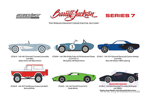 Greenlight - Barrett Jackson Scottsdale Edition Series 7 (1/64 scale diecast model car, Asstd.) 37230/48