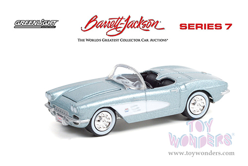 Greenlight - Barrett Jackson Scottsdale Series 7 | Chevrolet&reg; Corvette Convertible (Lot #681) (1961, 1/64 scale diecast model car, Sateen Silver) 37230A/48