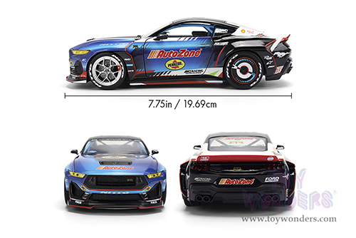 Jada Toys RTR Vehicles - Ford Mustang RTR #130 James Deane "AutoZone" "Formula Drift PRO Championship" (2025) with Lights (2025, 1/24, diecast model car, Blue/Black) 37244/4