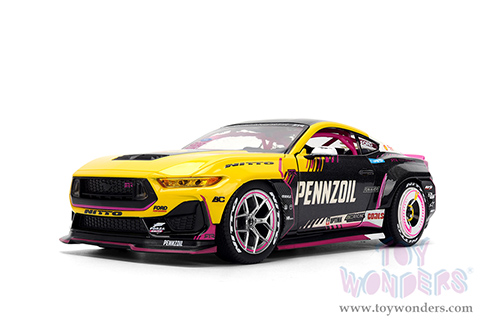 Jada Toys RTR Vehicles - Ford Mustang RTR #213 Ben Hobson "Pennzoil" "Formula Drift PRO Championship" (2025) with Lights (2025, 1/24, diecast model car, Yellow/Black/Pink) 37245/4