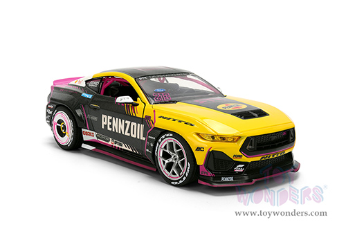 Jada Toys RTR Vehicles - Ford Mustang RTR #213 Ben Hobson "Pennzoil" "Formula Drift PRO Championship" (2025) with Lights (2025, 1/24, diecast model car, Yellow/Black/Pink) 37245/4