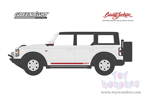 Greenlight - Barrett Jackson Series 11 | Ford Bronco "Bronco 66" First Edition (Lot #3001) (2021, 1/64 scale diecast model car, Oxford White with Black Top) 37270F/48