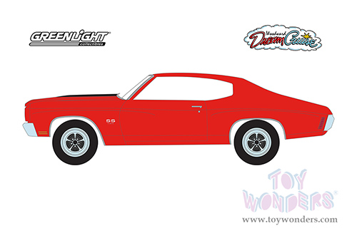 Greenlight - Woodward Dream Cruise Series 1 | Chevrolet&reg; Chevelle SS "18th Annual Woodward Dream Cruise Featured Heritage Vehicle" (2012) (1969, 1/64 scale diecast model car, Red with Black Stripes) 37280C/48