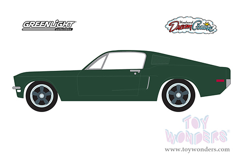 Greenlight - Woodward Dream Cruise Series 1 | Ford Mustang GT Fastback "24th Annual Woodward Dream Cruise Featured Heritage Vehicle" (2018) (1969, 1/64 scale diecast model car, Green Metallic) 37280E/48