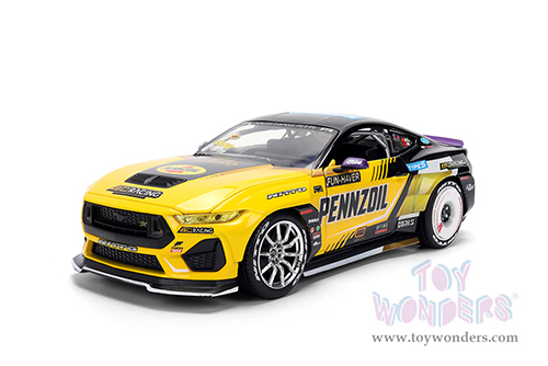 Jada Toys RTR Vehicles - Ford Mustang RTR #88 Chelsea Denofa "Pennzoil" "Formula Drift PRO Championship" (2025) with Lights (2025, 1/24, diecast model car, Yellow/Black/Purple) 37326/4