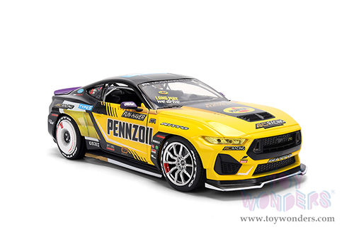 Jada Toys RTR Vehicles - Ford Mustang RTR #88 Chelsea Denofa "Pennzoil" "Formula Drift PRO Championship" (2025) with Lights (2025, 1/24, diecast model car, Yellow/Black/Purple) 37326/4