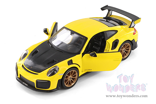 Showcasts® Collectibles - Porsche 911 GT2 RS Hardtop (2018, 1/24 scale diecast model car, Yellow/Black) 37523 MAP: $19.99