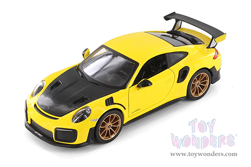 Showcasts® Collectibles - Porsche 911 GT2 RS Hardtop (2018, 1/24 scale diecast model car, Yellow/Black) 37523 MAP: $19.99