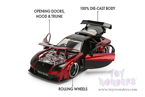 Jada Toys - Metals Die Cast | JDM Tuners™ Mazda RX-7 Widebody (1995, 1/24, diecast model car, Candy Red/Black) 37646