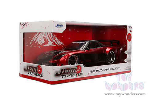 Jada Toys - Metals Die Cast | JDM Tuners™ Mazda RX-7 Widebody (1995, 1/24, diecast model car, Candy Red/Black) 37646