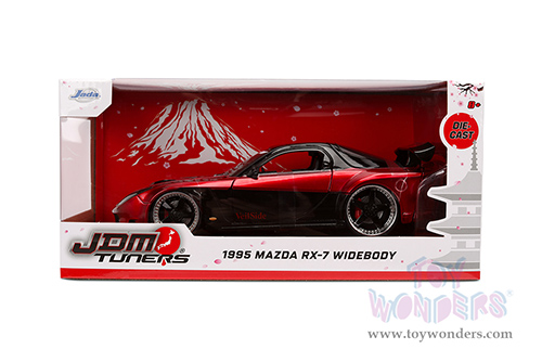 Jada Toys - Metals Die Cast | JDM Tuners™ Mazda RX-7 Widebody (1995, 1/24, diecast model car, Candy Red/Black) 37646