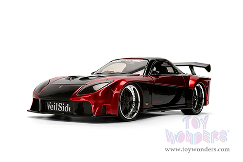 Jada Toys - Metals Die Cast | JDM Tuners™ Mazda RX-7 Widebody (1995, 1/24, diecast model car, Candy Red/Black) 37646