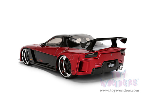 Jada Toys - Metals Die Cast | JDM Tuners™ Mazda RX-7 Widebody (1995, 1/24, diecast model car, Candy Red/Black) 37646