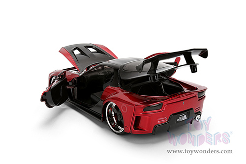 Jada Toys - Metals Die Cast | JDM Tuners™ Mazda RX-7 Widebody (1995, 1/24, diecast model car, Candy Red/Black) 37646